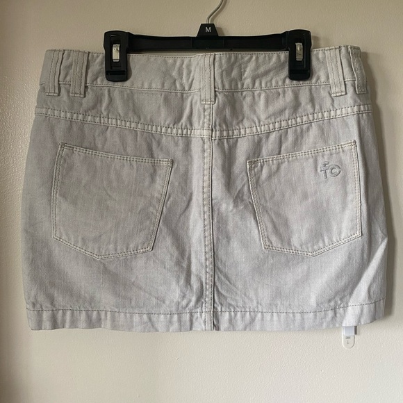 French Connection Gray Beige Mini Jean Skirt - Picture 5 of 8